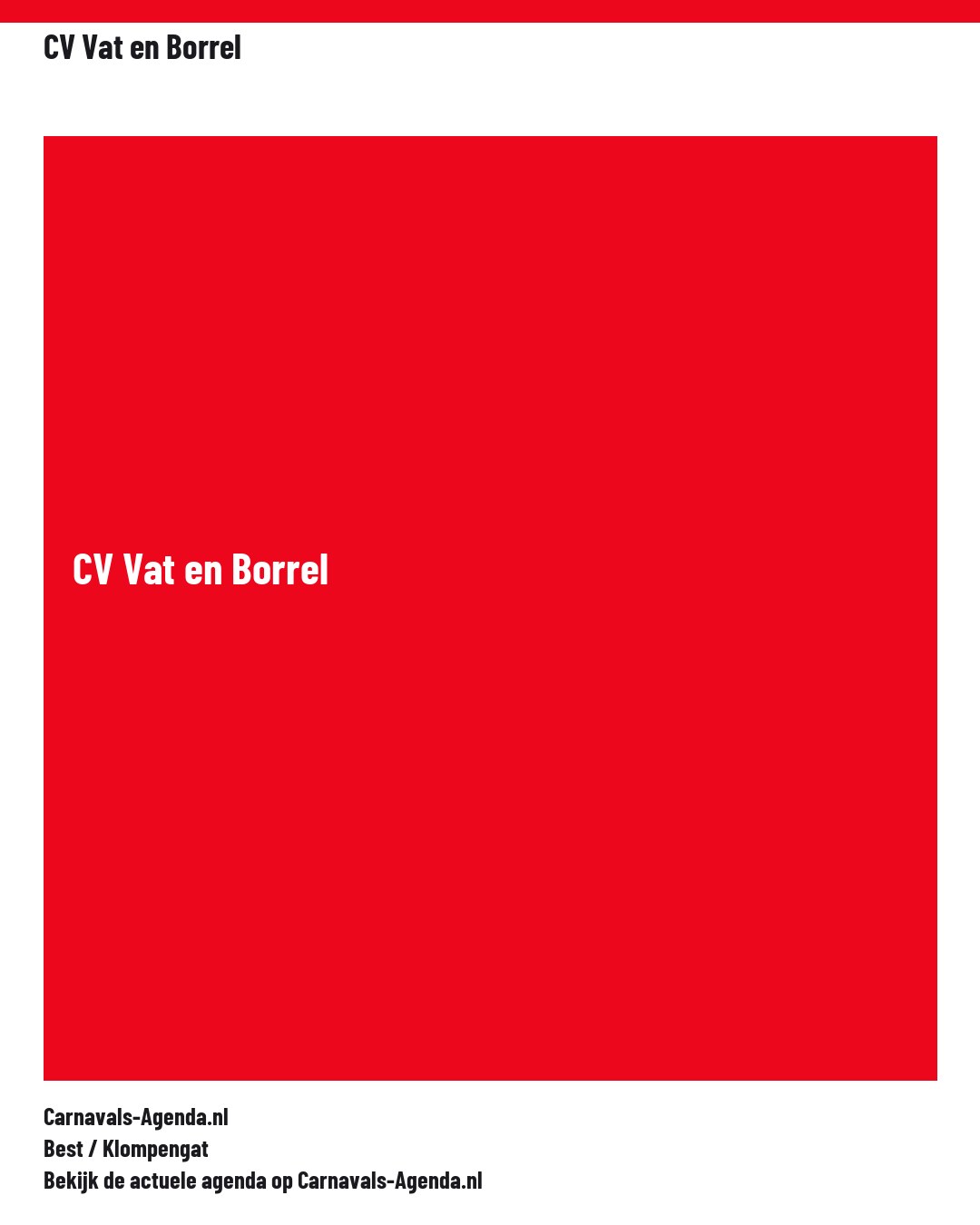 Promotiekaart voor CV Vat en Borrel